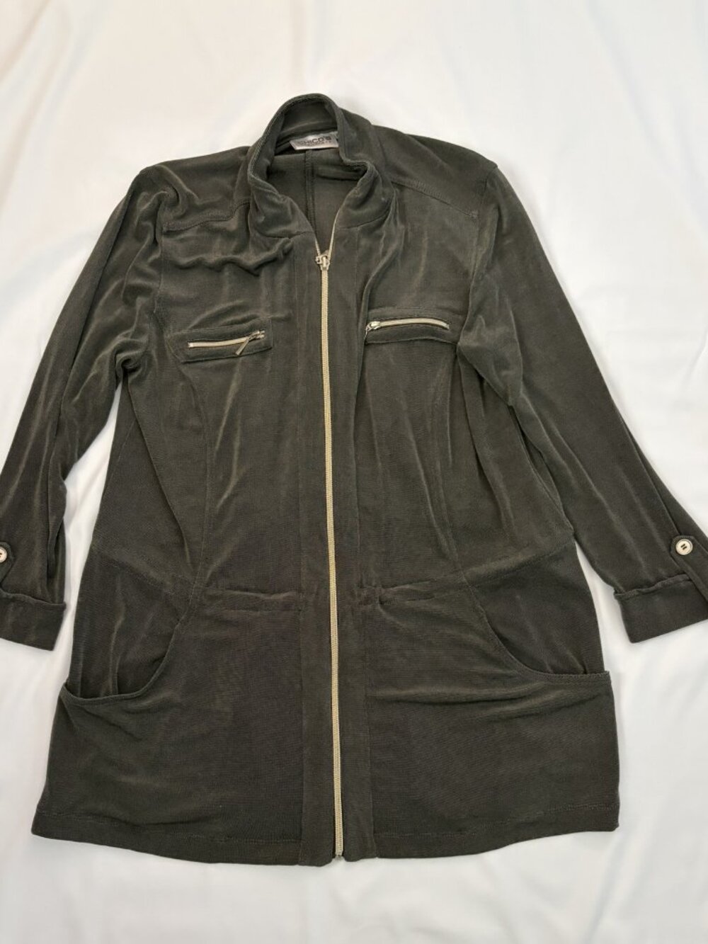 Chico's Traveler's Zip Front Jacket